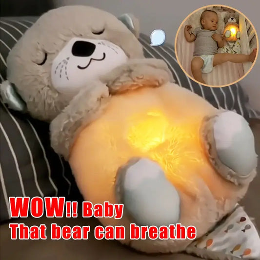 Boneca de pelúcia lontra calmante para bebê